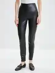 Черный брюки женские Zarina из эко кожи
