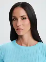 Голубой джемпер женский Zarina трикотажный