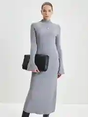 Серый меланж юбка женская Zarina в рубчик
