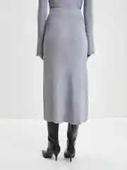 Серый меланж юбка женская Zarina в рубчик