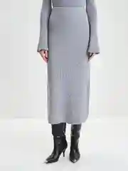 Серый меланж юбка женская Zarina в рубчик