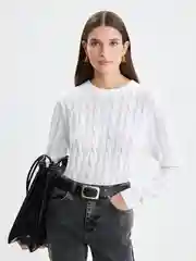 Белый джемпер женский Zarina вязаный