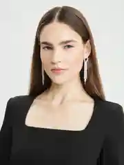 Черный платье женское Zarina с вырезом