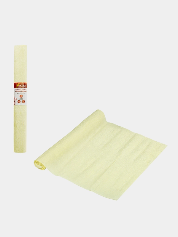 Бумага гофрированная/креповая Остров сокровищ, 110 г/м2, 50х250 см, лимонная, в рулоне