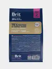 Корм сухой Brit Premium для взрослых собак мелких пород, курица, 1 кг