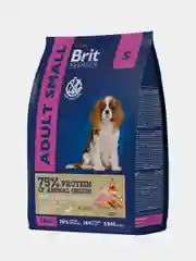 Корм сухой Brit Premium для взрослых собак мелких пород, курица, 1 кг