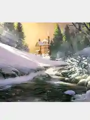 Белый алмазная мозаика без подрамника, 30*40 см, "Зимние пейзажи"