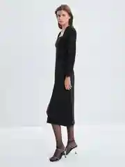 Черный платье женское Zarina с разрезом
