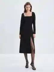 Черный платье женское Zarina с разрезом