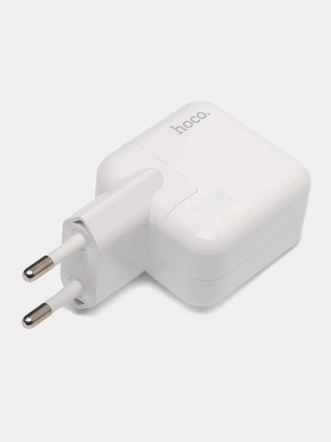 Белый зарядное устройство для iPhone и Android Hoco C112A, с быстрой зарядкой PD 30W, QC 3.0