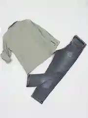 Хаки комплект тройка, костюм для мальчика, Турция