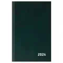Зеленый ежедневник датированный 2024 г, А5, 168 л, бумвинил