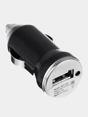 Зарядное устройство USB для прикуривателя, 5V-1A, 12-24v, пластик, металл
