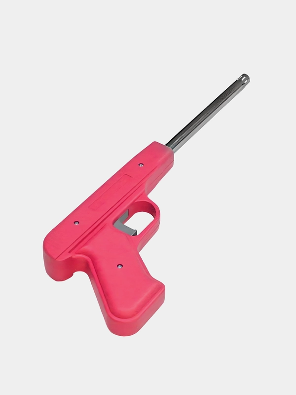 Пьезозажигалка JZDD-17-R, пистолет, красная