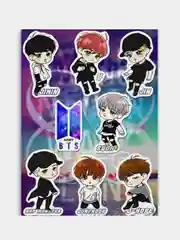 Багровый наклейки BTS K-pop стикеры