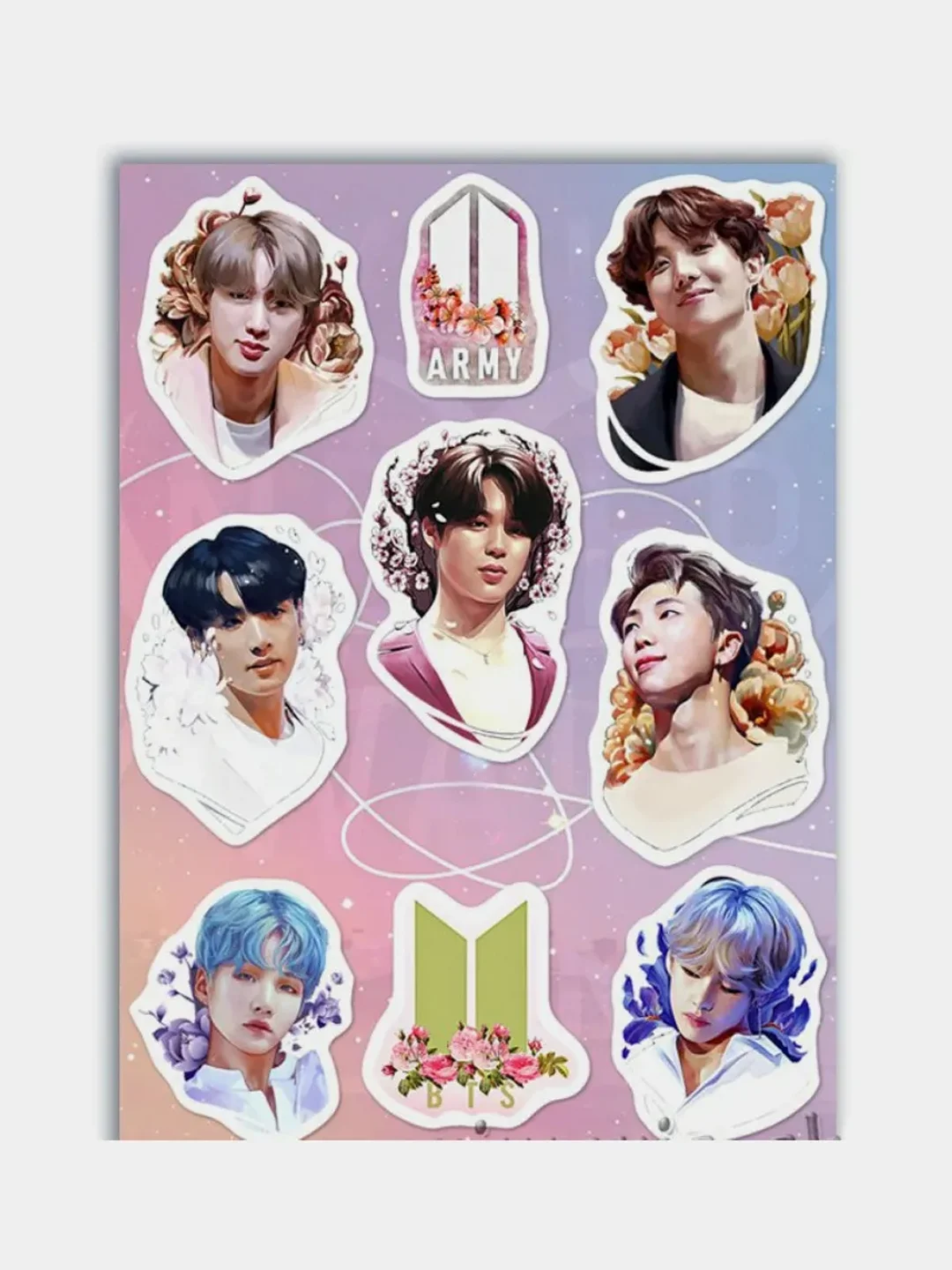 Конфетный наклейки BTS K-pop стикеры