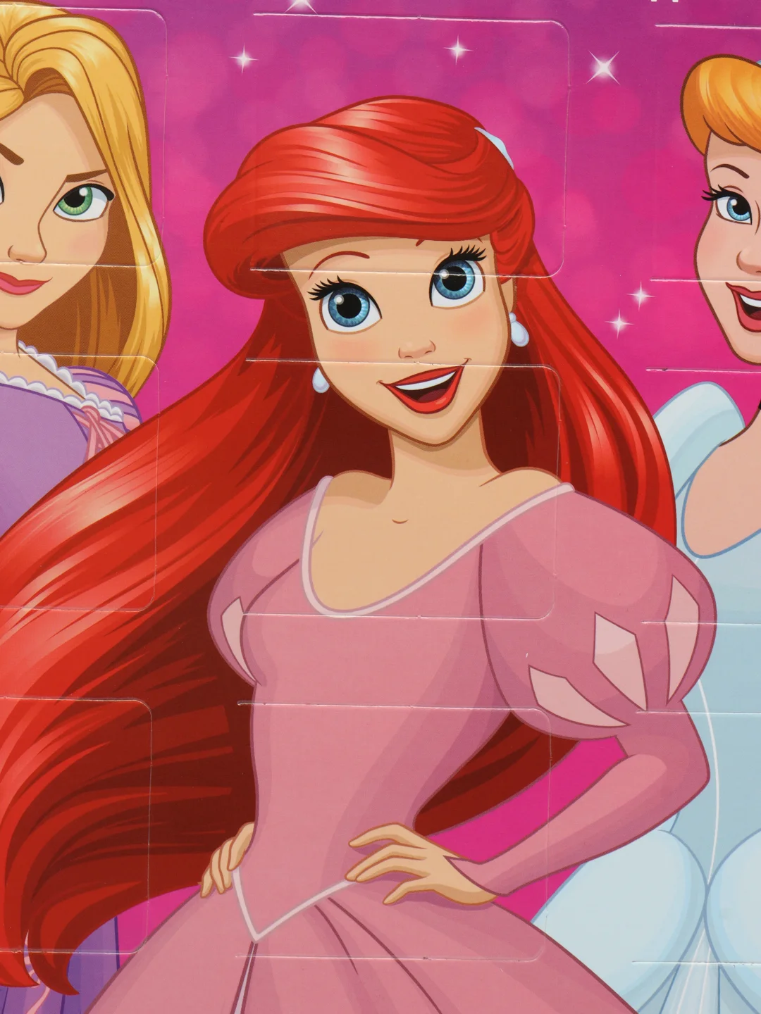 Адвент-календарь с детскими татуировками "Принцессы Disney: Рапунцель, Ариель, Золушка"