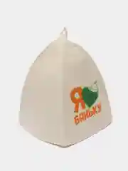 Оранжевый набор банный: шапка, варежка, коврик