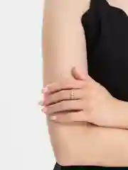 Двойное кольцо с фианитами