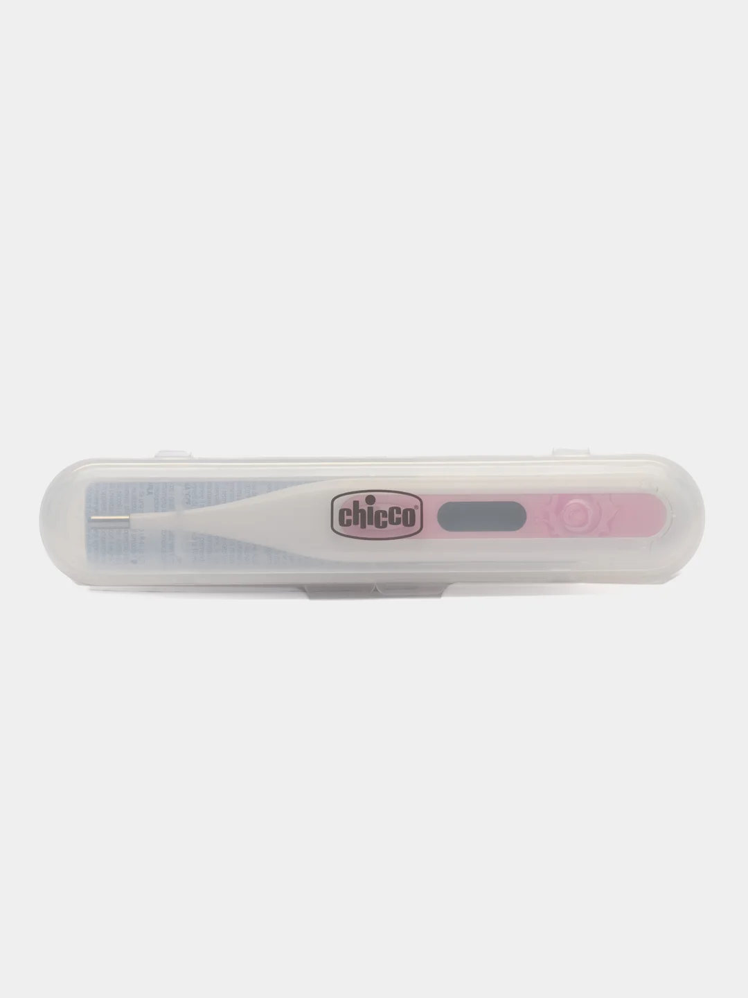 Розовый chicco термометр педиатрический DigiBaby 3 в 1, цифровой, в футляре, 0 мес
