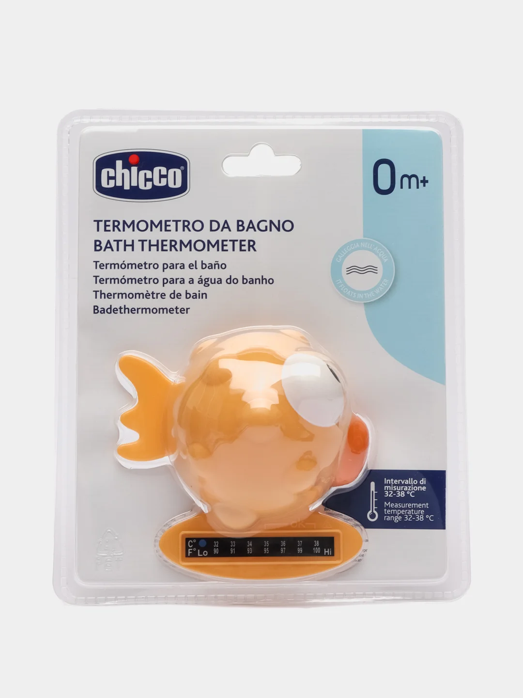 CHICCO Термометр для ванны "Рыба-Шар",жёлтый,0мес.+