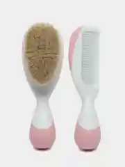 CHICCO Набор детск: расческа и щётка с натур .щетинками, розов., 0 мес.+