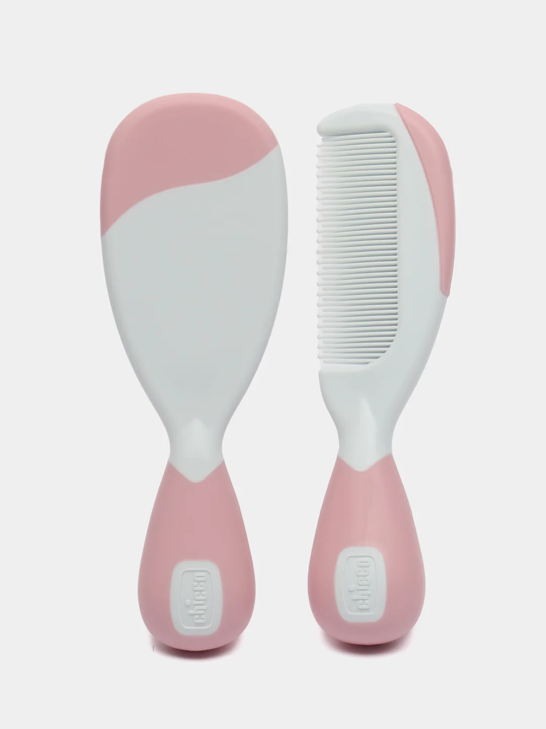 CHICCO Набор детск: расческа и щётка с натур .щетинками, розов., 0 мес.+