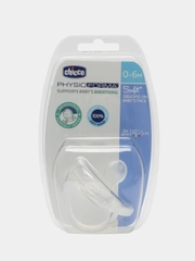 Пустышка Physio Soft, 1 шт, 0-6 мес, силикон, прозрачная