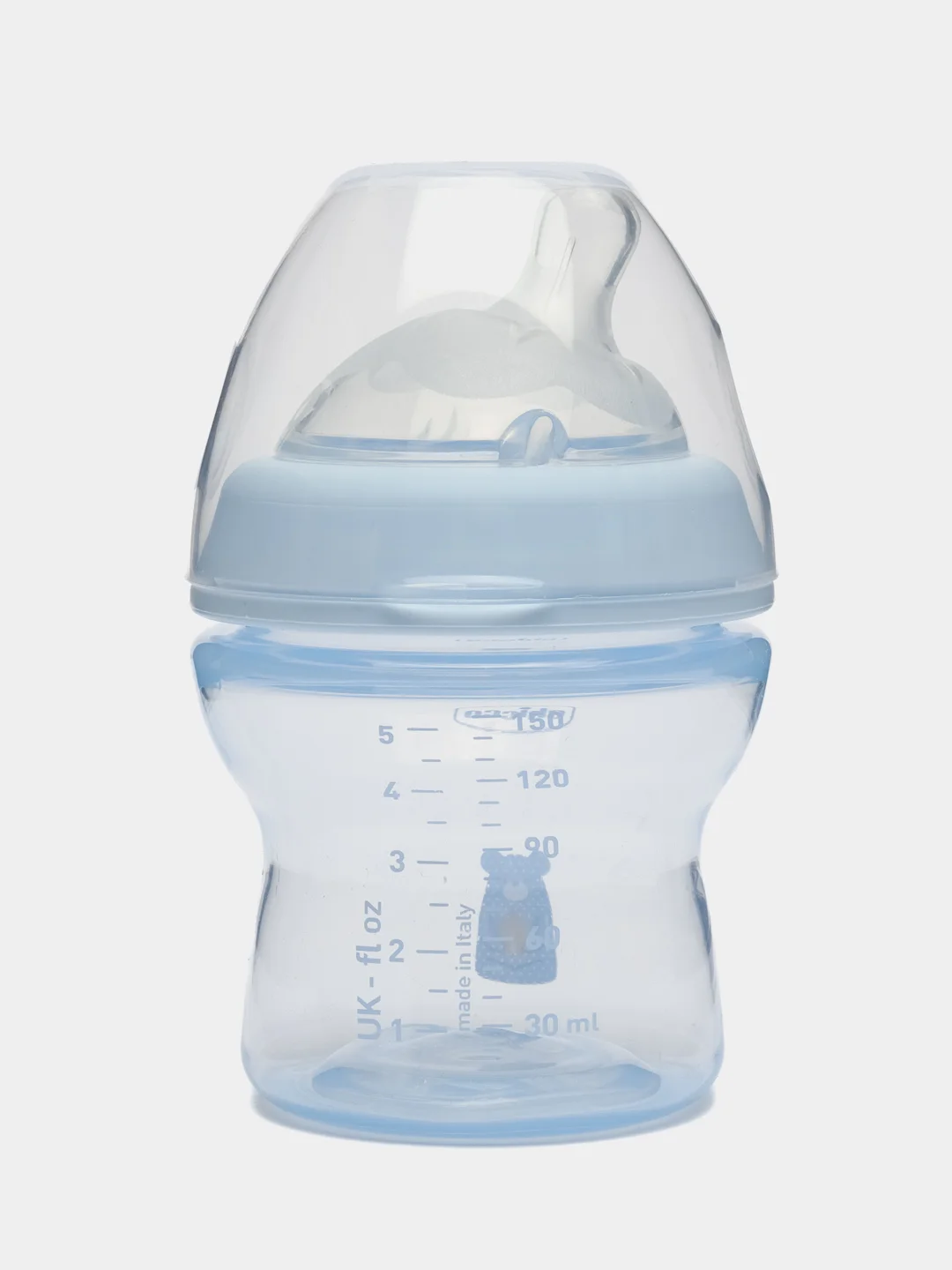 Бутылочка CHICCO Natural Feeling,0мес.+, сил. соска с флексорами, 150 мл, голубая