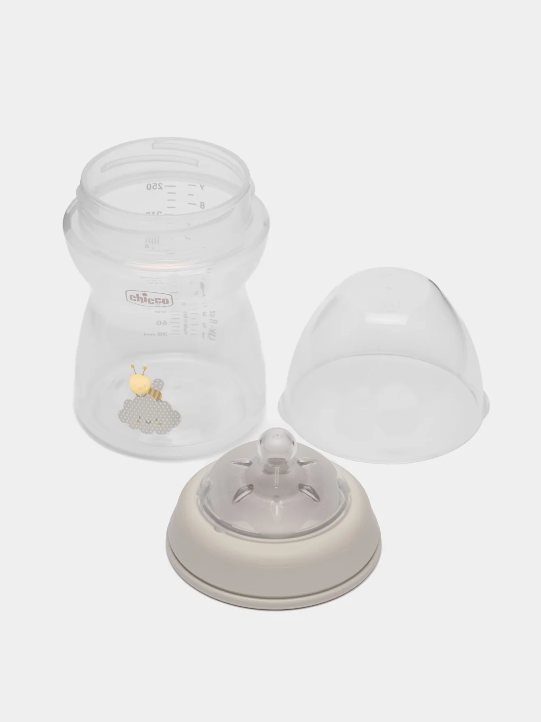 Бутылочка CHICCO Natural Feeling,2мес.+,сил.соска с флексорами,250мл