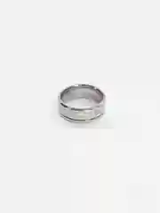 Серебряный парные стальные кольца с сердцем, светятся в темноте
