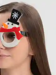 Белый новогодние очки снеговик, дед мороз, новый год, олень, елка новогодний костюм аксессуары