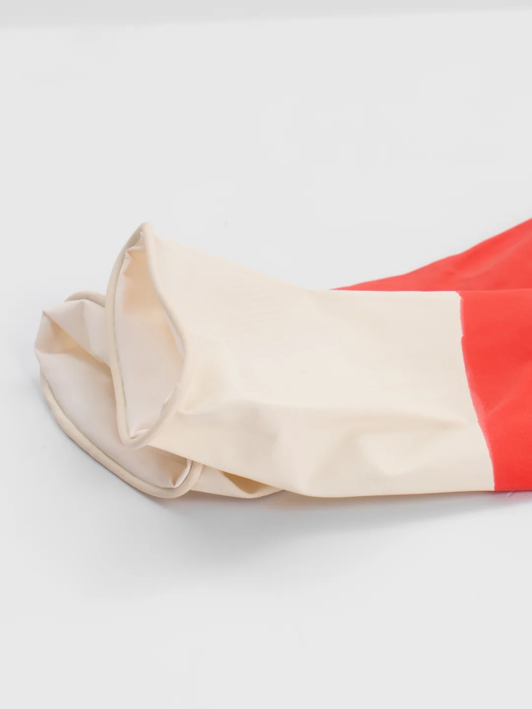 Красный перчатки хозяйственные BICOLOR из натурального латекса, для уборки, размер: S, M, L, XL