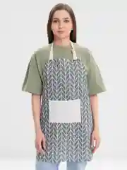 Серый фартук кухонный, с кармашком