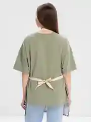 Серый фартук кухонный, с кармашком