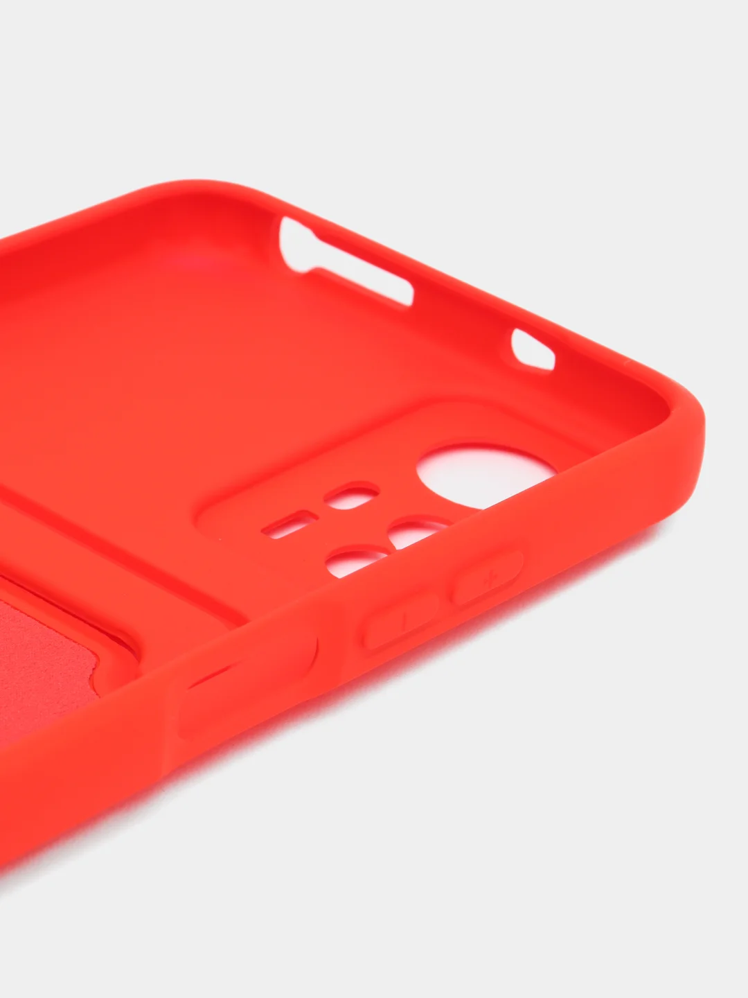 Красный чехол для Xiaomi Redmi Note 12S (Сяоми Редми Ноут 12С), с карманом для карт
