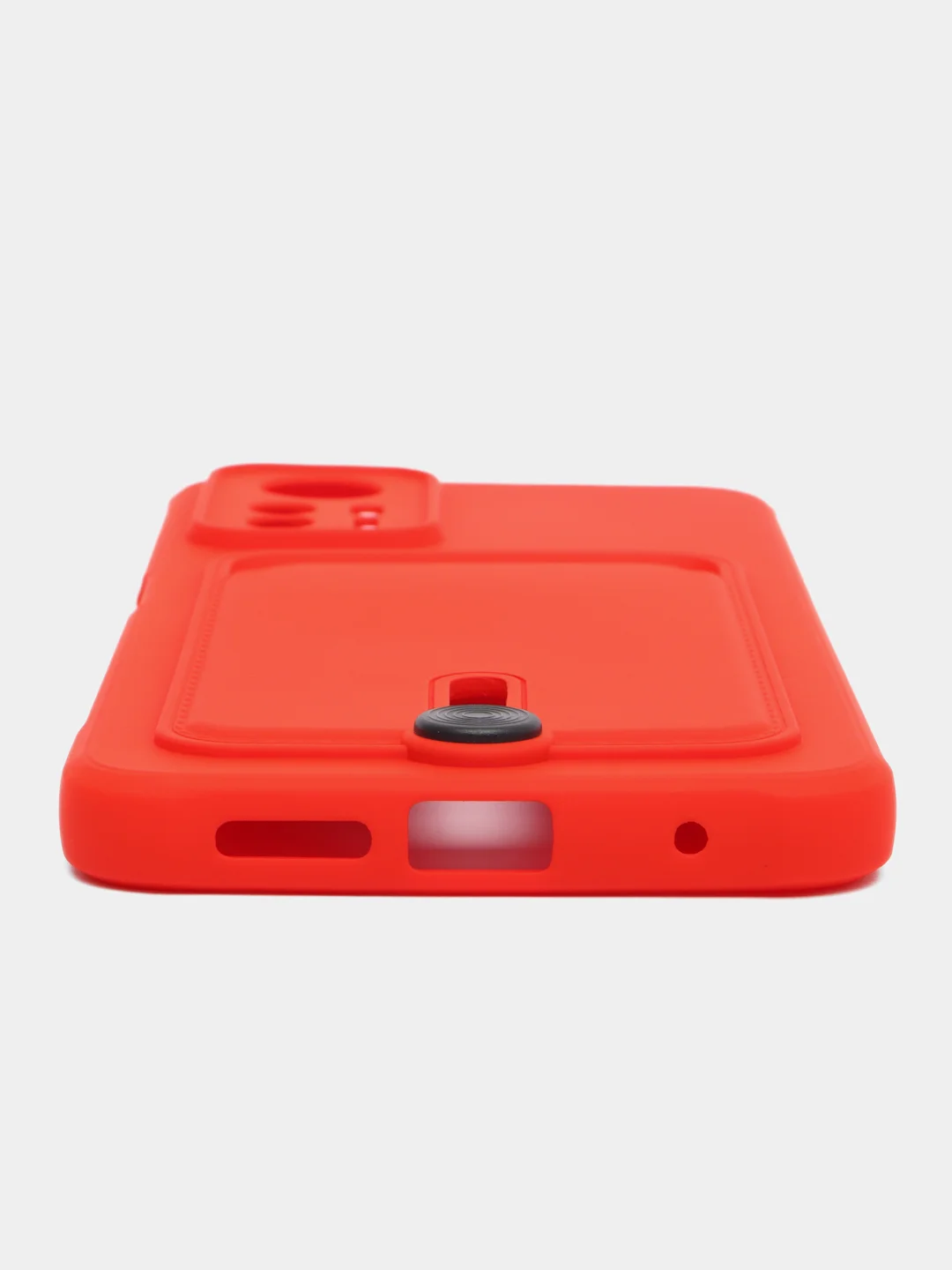 Красный чехол для Xiaomi Redmi Note 12S (Сяоми Редми Ноут 12С), с карманом для карт