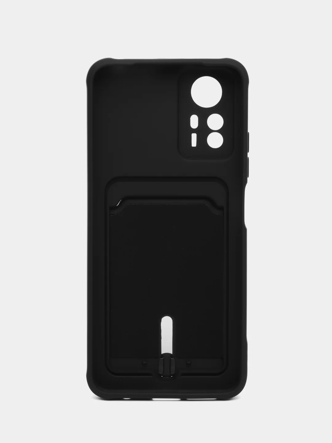 Черный чехол для Xiaomi Redmi Note 12S (Сяоми Редми Ноут 12С), с карманом для карт