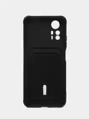 Черный чехол для Xiaomi Redmi Note 12S (Сяоми Редми Ноут 12С), с карманом для карт