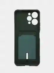 Зеленый чехол для Xiaomi Redmi 12 (Сяоми Редми 12), с карманом для карт