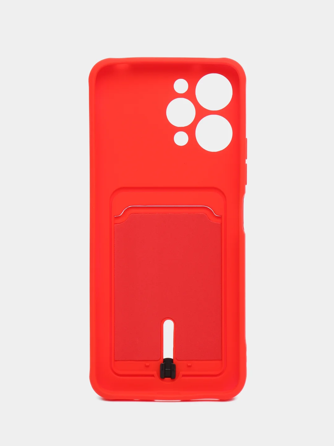 Красный чехол для Xiaomi Redmi 12 (Сяоми Редми 12), с карманом для карт
