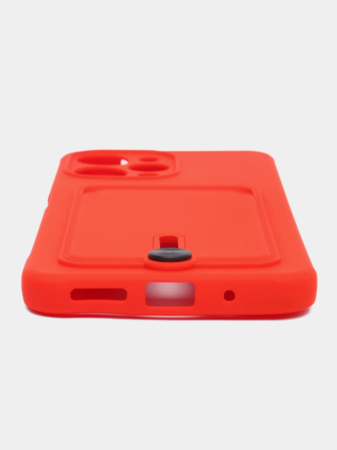 Красный чехол для Xiaomi Redmi 12 (Сяоми Редми 12), с карманом для карт