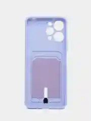 Лавандовый чехол для Xiaomi Redmi 12 (Сяоми Редми 12), с карманом для карт