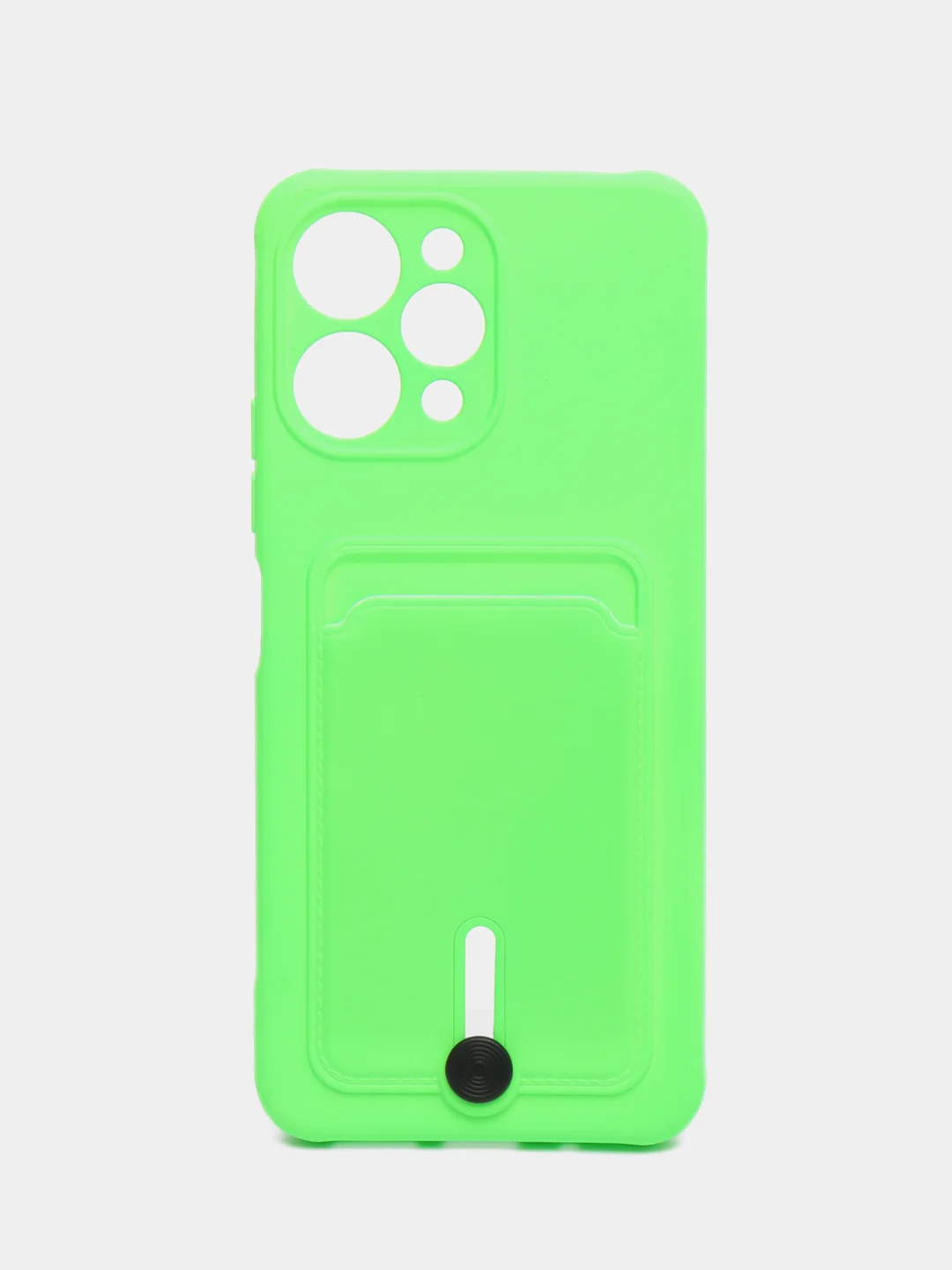 Лайм чехол для Xiaomi Redmi 12 (Сяоми Редми 12), с карманом для карт