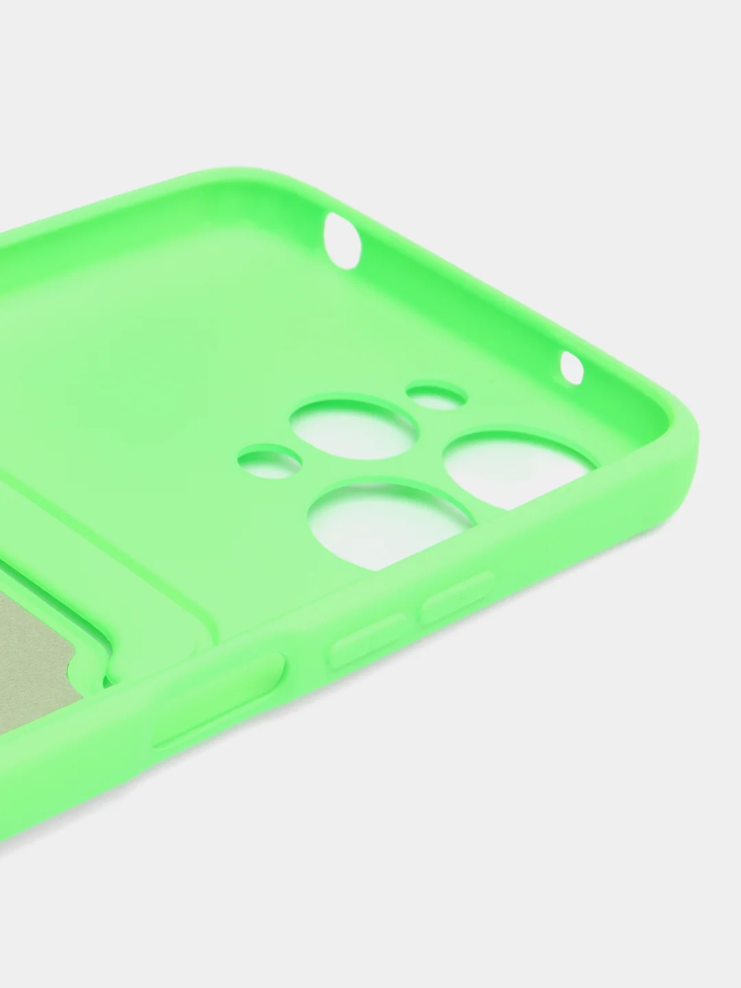 Лайм чехол для Xiaomi Redmi 12 (Сяоми Редми 12), с карманом для карт