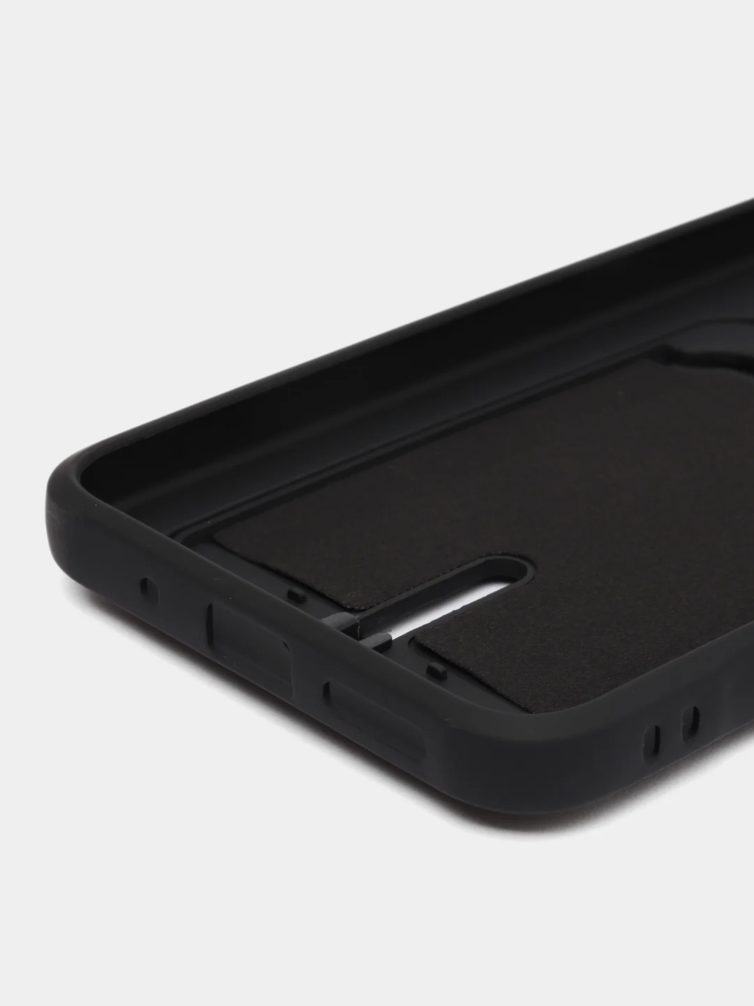 Черный чехол для Xiaomi Redmi 12 (Сяоми Редми 12), с карманом для карт