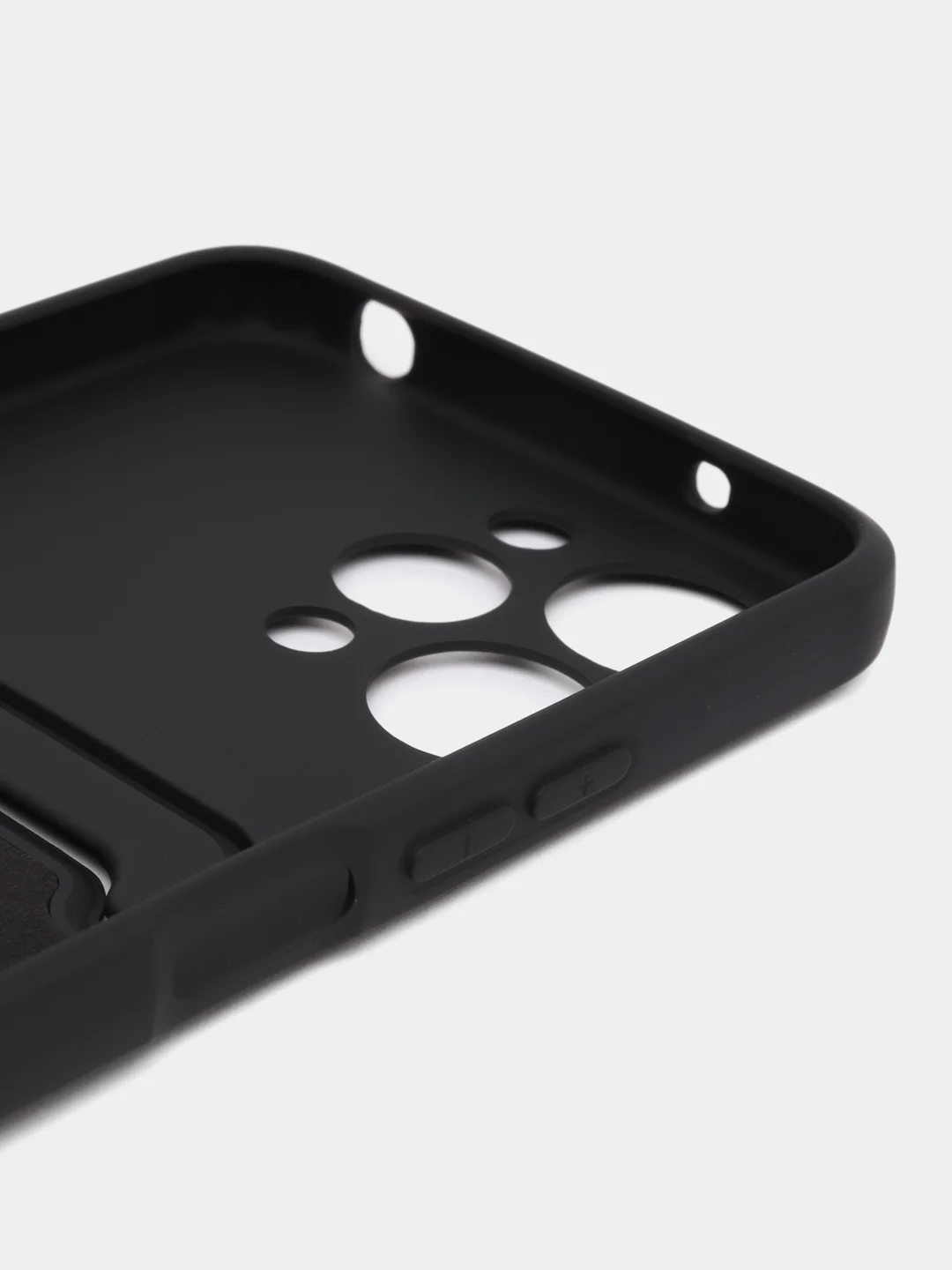 Черный чехол для Xiaomi Redmi 12 (Сяоми Редми 12), с карманом для карт