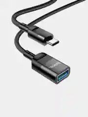 Переходник hoco U107 Type-C - USB f - USB 3.0 m, 3.0 A, адаптер переходник 1.2 м