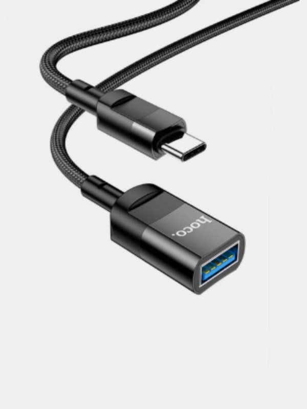 Переходник hoco U107 Type-C - USB f - USB 3.0 m, 3.0 A, адаптер переходник 1.2 м