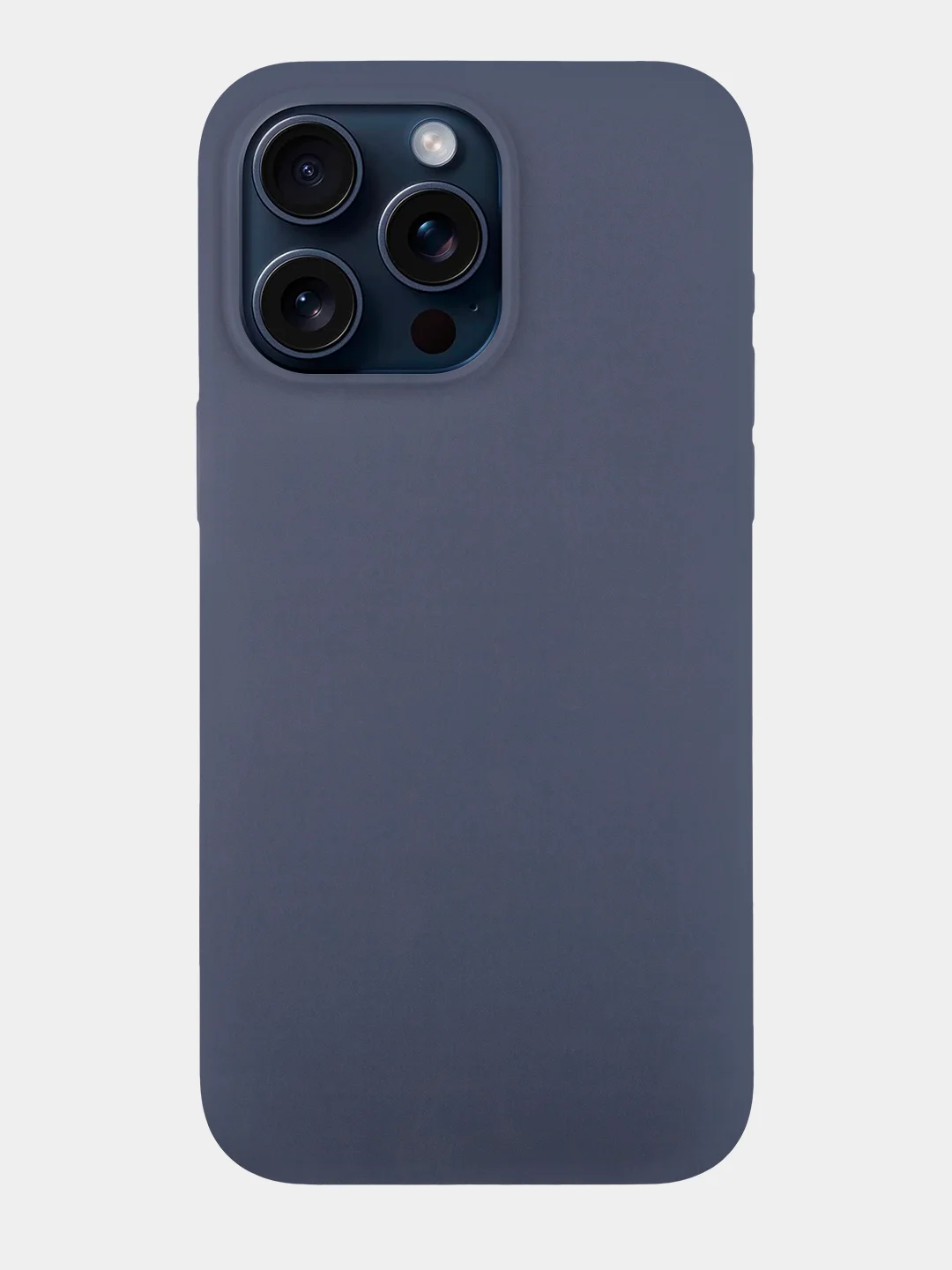 Темно-синий чехол на Apple iPhone 15, 14, Pro, Max, Plus силиконовый BROSCORP мягкая подкладка микрофибра